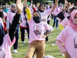 Srikandi Ganjar Lampung Galakkan Hidup Sehat dengan Senam Aerobik