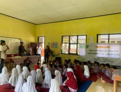 Mahasiswa Kuliah Kerja Nyata dari Universitas Lampung, Tema “Mantra Buku: Merangsang Minat Baca untuk Masa Depan Cerah”,
