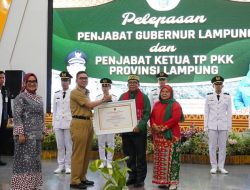 Pemprov Lampung Gelar Pelepasan Pj. Gubernur Samsudin dan Pj. Ketua TP. PKK