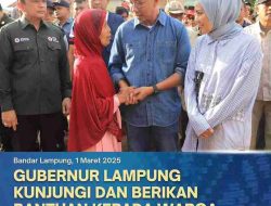 Gubernur Mirza Beri Bantuan Warga Terdampak Banjir di Keteguhan dan Kali Balau Kencana Bandar Lampung