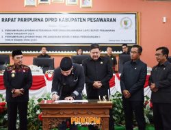 Bupati Pesawaran Dendi Ramadhona Sampaikan LKPJ Tahun 2024 dalam Rapat Paripurna Bersama DPRD