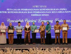 Pemprov Lampung Raih Penghargaan Apresiasi Peta Jalan Pembangunan Kependudukan (PJPK) dari Menteri Kependudukan dan Pembangunan Keluarga/Kepala BKKBN RI